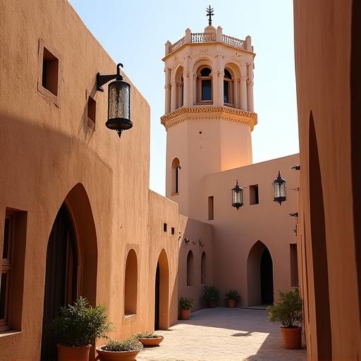 A traditional wind tower in the Al Fahidi Historical Neighbourhood.